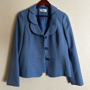 Baby Blue Scalloped Blazer